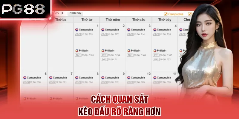 Cách quan sát kèo đấu rõ ràng hơn